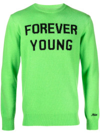 Maglione in lana "Forever Young" verde brillante e nero product