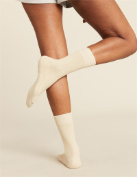 Women's Ribbed Crew Socks - Oatmeal product