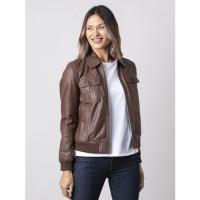 Hayeswater Leather Jacket in Chocolate Brown product