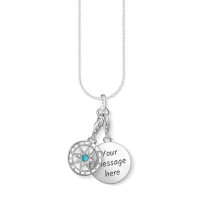 THOMAS SABO Engravable Silver Compass Charm Necklace product