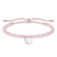 THOMAS SABO Silver Heart & Pink Beaded Bracelet product