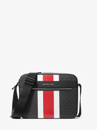MK Mason Signature Logo Stripe Crossbody Bag - Crimson - Michael Kors product
