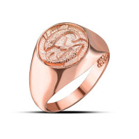 Hammered Zodiac Pisces Zodiac Ring in 9ct Rose Gold product