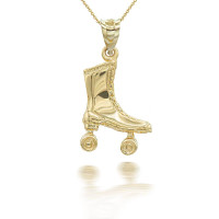 3D Roller Skates Necklace in 9ct Gold product