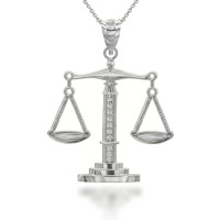 Scales of Justice Necklace in Sterling Silver product