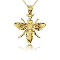 3D Bumble Bee Necklace in 9ct Gold product