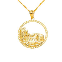 Historic Rome Colosseum Necklace in 9ct Gold product