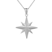 North Star Necklace in 9ct White Gold product