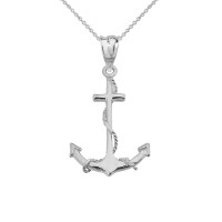 Anchor Necklace in 9ct White Gold product