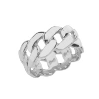 Cuban Chain Ring in Sterling Silver product