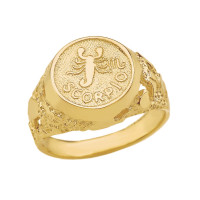 Zodiac Nugget Scorpio Zodiac Ring in 9ct Gold product