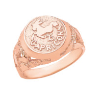 Zodiac Nugget Capricorn Zodiac Ring in 9ct Rose Gold product