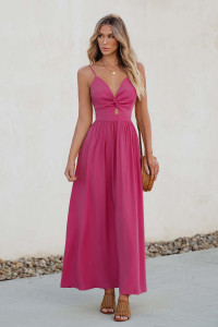 Roze Twist & Keyhole lieverd maxi-jurk product