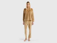 Benetton, Pijama De Velour, size S, Camel, Mujer product