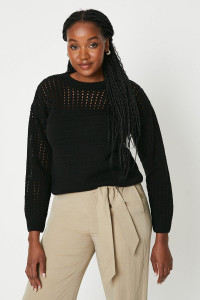Womens Stitch Yoke And Sleeve Detail Jumper product