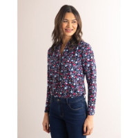 Celia Long Sleeve Top in Navy with Floral Print product