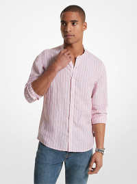 MK Striped Linen Blend Shirt - Dusty Rose - Michael Kors product