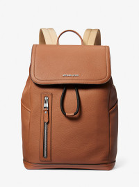 MK Hudson Pebbled Leather Utility Backpack - Luggage Brown - Michael Kors product