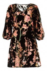 Velvet jurk met bloemenprint Floor  roze product
