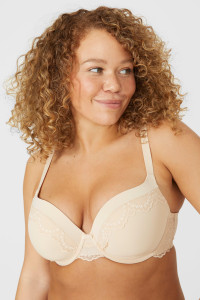 Women's Dd+ Bella Back Smoothing Bra - nude - 34F product