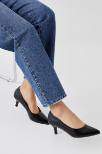 Women's Dover Kitten Heel Court Shoes - black - 8 product