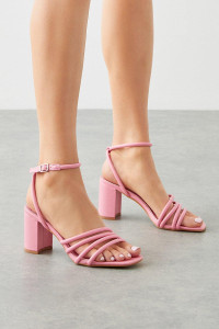 Women's Faith: Eliza Tubular Block Heeled Sandals - pink - 3 product
