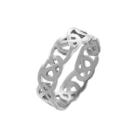 Celtic Quadrum Weave Contemporary Ring in 9ct White Gold product
