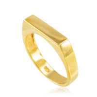 Stackable Unisex Signet Contemporary Ring in 9ct Gold product