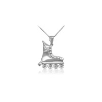 Roller Skates Necklace in Sterling Silver product