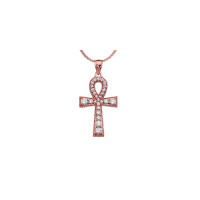 0.20ct Diamond Ankh Cross Necklace in 9ct Rose Gold product