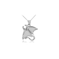 Stingray Necklace in 9ct White Gold product