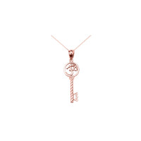 Om (Ohm) Key Necklace in 9ct Rose Gold product