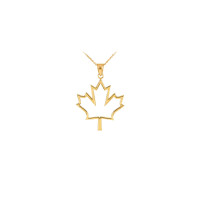 Open Design Maple Leaf Necklace in 9ct Gold product
