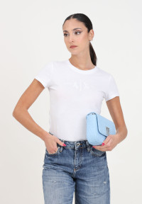 T-shirt da donna bianca con logo ricamato product