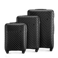 Zestaw walizek z ABS-u z geometrycznym tłoczeniem product