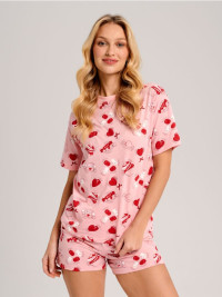 Sinsay - Bavlněná pyžamová souprava - růžová product