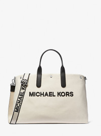 MK Brooklyn Oversized Cotton Canvas Tote Bag - Natural - Michael Kors product
