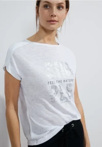 Cecil Femme T-shirt aspect lin in Blanc, Gr: XS product