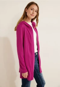 Cecil Femme Veste de chemisier à capuche de couleur unie in Rose vif, Gr: XL product