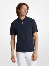 MK Cotton Half-Zip Polo Shirt - Midnight - Michael Kors product