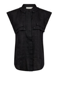 Linnen cargo blouse Natuli  zwart product