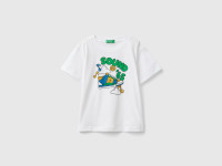Benetton, T-shirt Con Stampa In Rilievo, Bianco, Bambini product