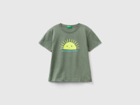 Benetton, T-shirt Con Dettagli Fluo, Verde Militare, Bambini product