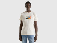 Benetton, T-shirt In Cotone Leggero, Pesca, Uomo product