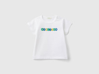 Benetton, T-shirt In Cotone Bio, Bianco, Bambini product