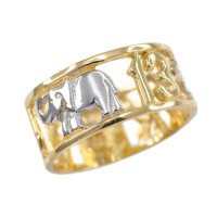 Lucky Contemporary Ring in 9ct Two-Tone Gold product
