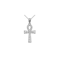 0.35ct Diamond Ankh Cross Necklace in 9ct White Gold product