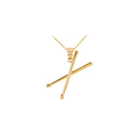 3D Drumsticks Necklace in 9ct Gold product