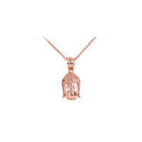Buddha Head Necklace in 9ct Rose Gold product