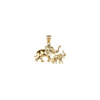 Mother and Child Lucky Elephant Charm Necklace in 9ct Gold product